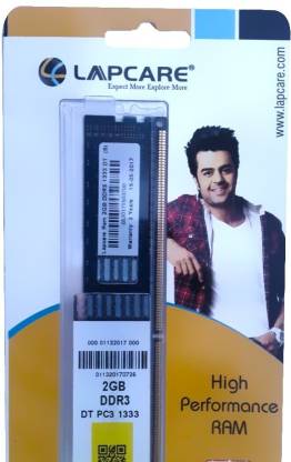 LAPCARE DDR3 DDR3 2 GB (Dual Channel) PC DRAM (DT PC3)