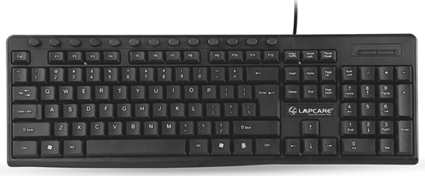 Lapcare E9 Splash Resistant Rugged Wired USB Multimedia Keyboard